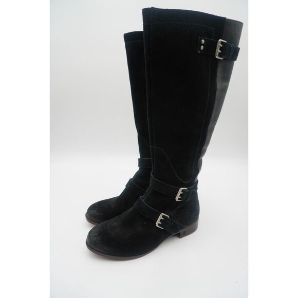 Ugg Cydnee Boots Size 7 Leather Knee High Buckle Sheepskin Shearling 1001876 - Picture 2 of 10